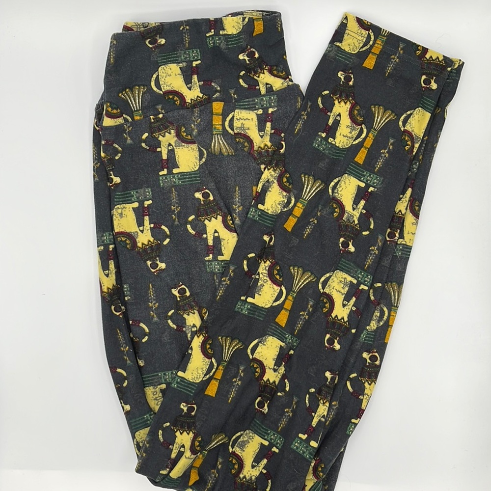 Egyptian cat Lularoe leggings. One size, pre-worn.